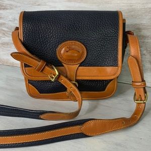 Vintage Dooney & Bourke Purse Navy AWL Crossbody
